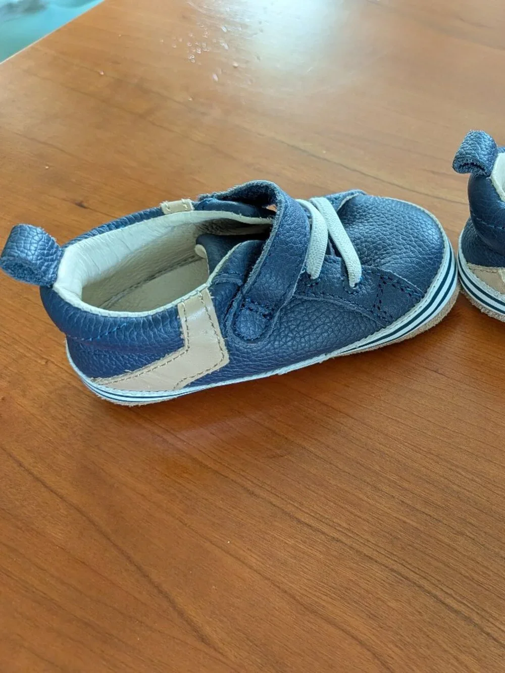 Robeez Leather Walkers 9-12 months - Navy Blue